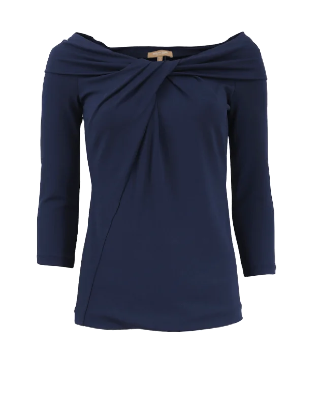 Off The Shoulder Twist Top British Gentlewoman Style