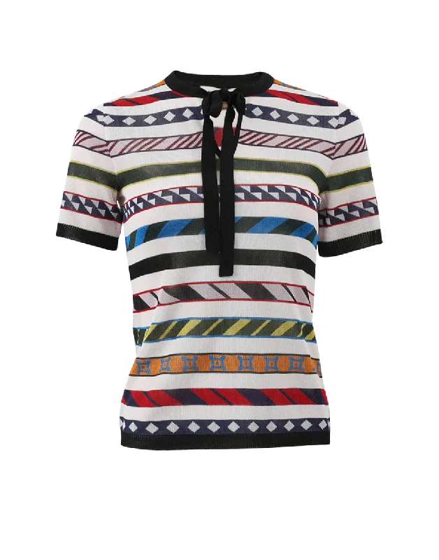 Jacquard Top Casual Women's Japanese 