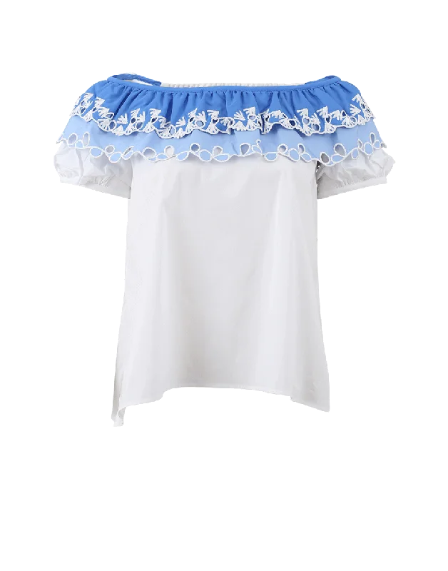 Embroidered Top Feminine Women's Soft 