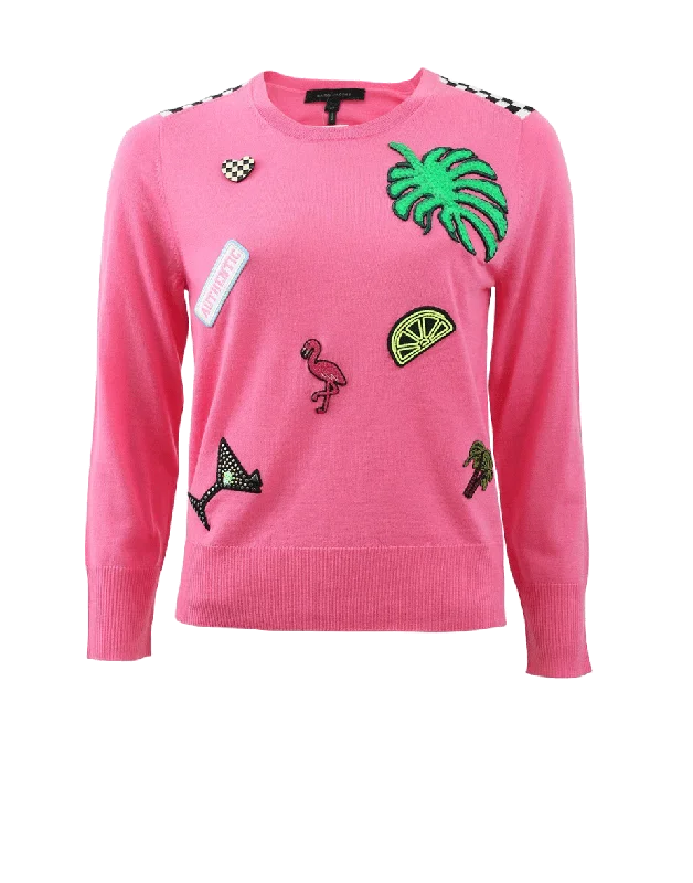 Embellished Sweater Casual Women's Loose - fitting