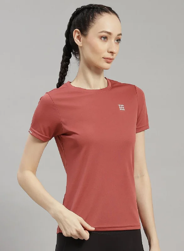 Women Orange Solid Top Dynamic Women's Moto