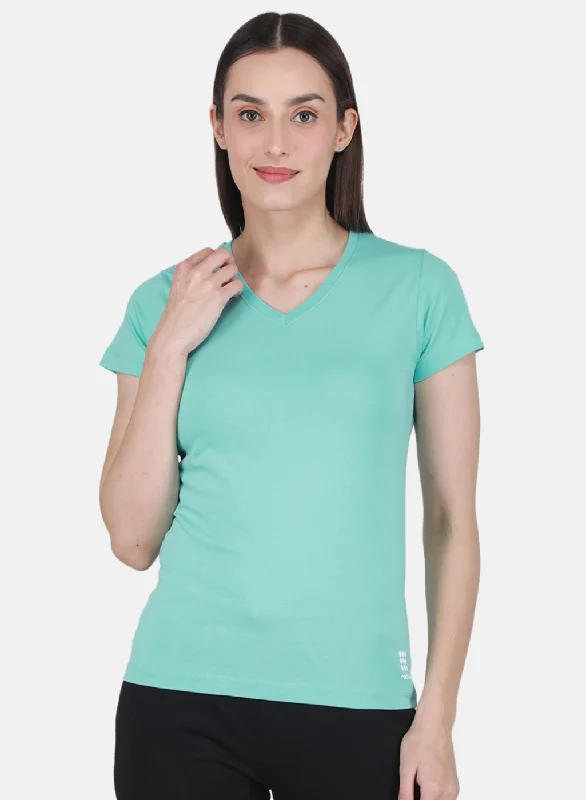 Rock-it Women Turquoise Blue Solid Top Refined Women's Velvet