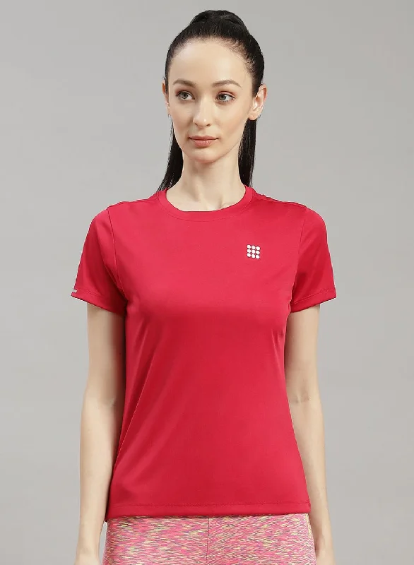 Women Red Solid Top Cool Women's Skate