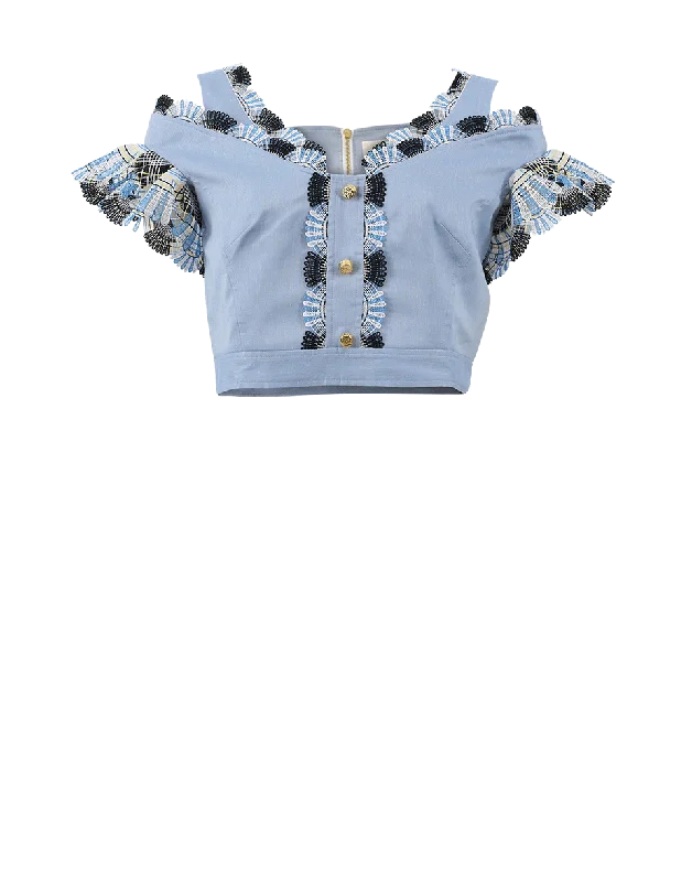 Lace Crop Top Refined Women's Hand - crafted