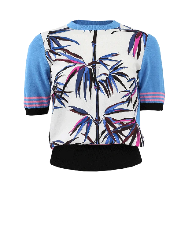 Bamboo Knit Top Artistic Women's Hand - painted