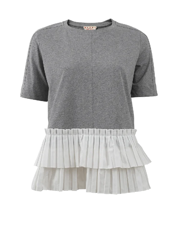 Pleated Hem Tee