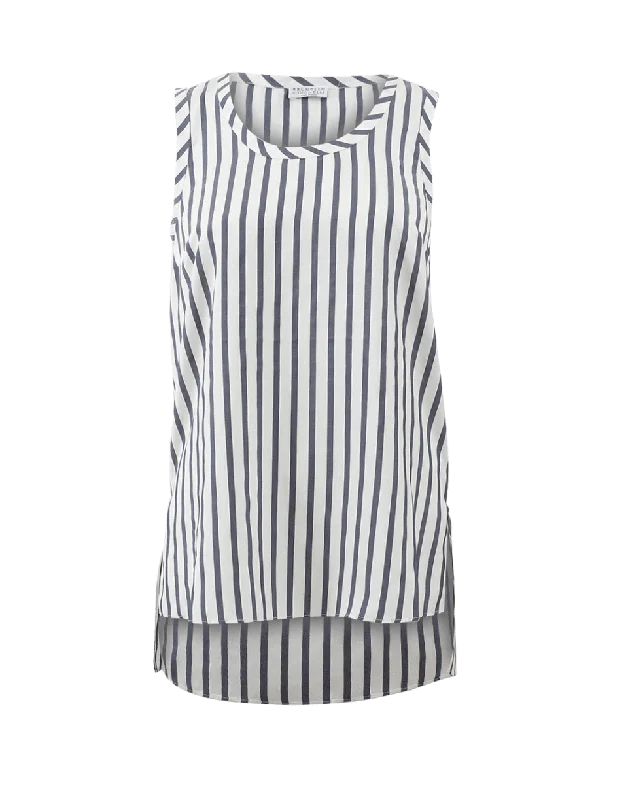 Scoopneck Striped Top