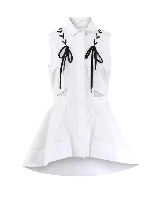 Stud Poplin Laceup Oxford Streetwear Style for 