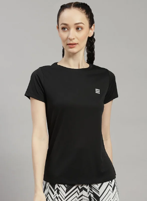 Women Black Solid Top Street