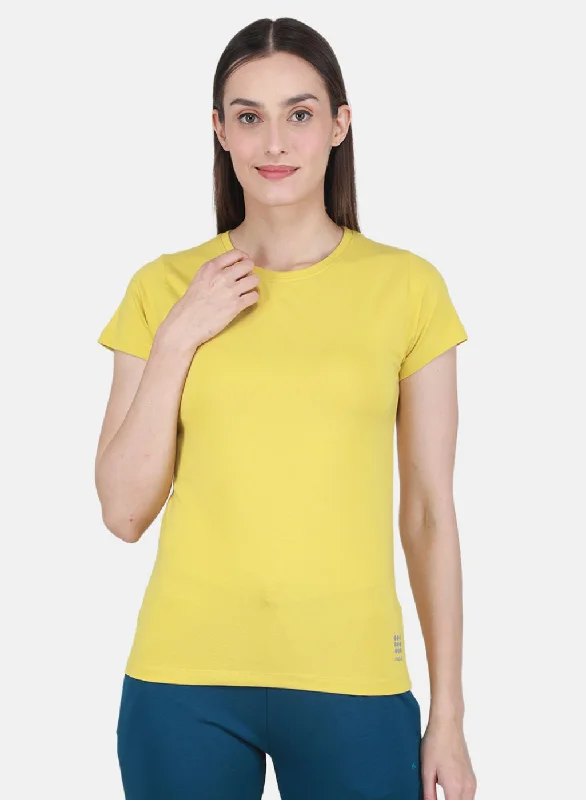 Rock-it Women Yellow Solid Top Sharp Women's Italian