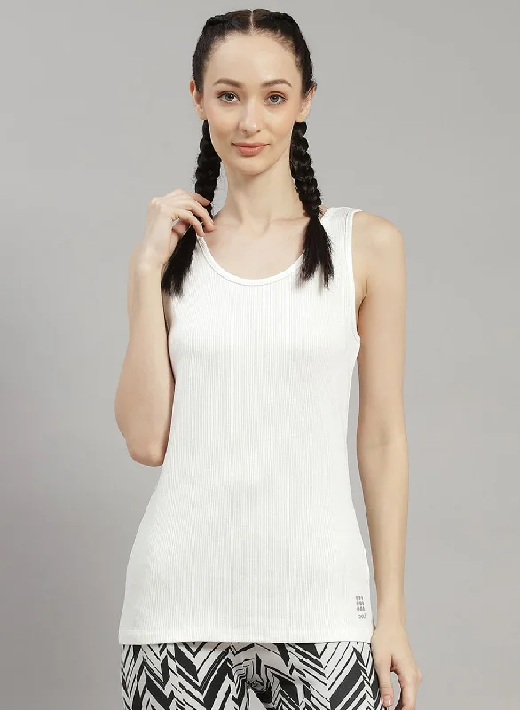 Women White Solid Top Refined Women's Classic 
