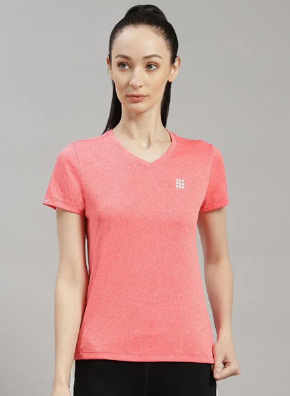 Women Pink Solid Top Polished Women's Silk