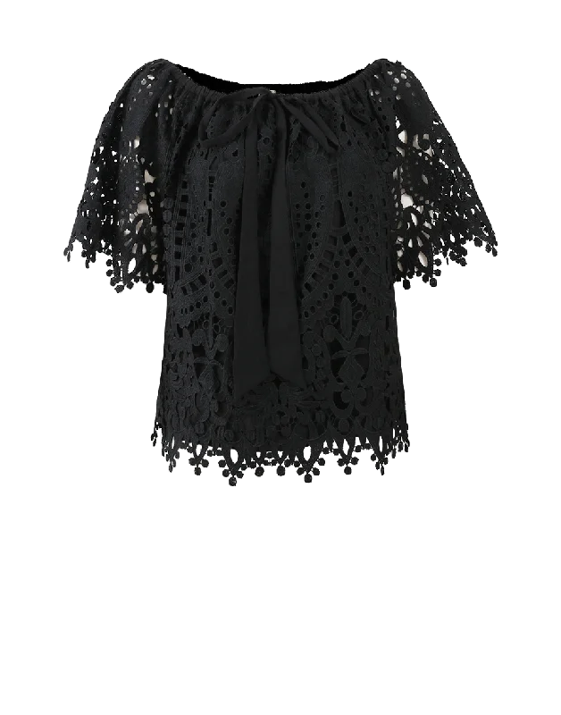 Berry Lace Top French