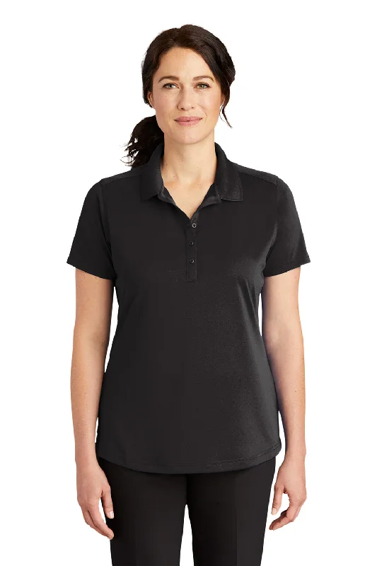 CornerStone Womens Select Moisture Wicking Short Sleeve Polo Shirt - Black