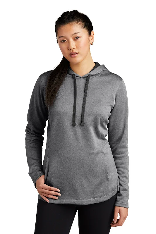 Sport-Tek Womens Heather Sport-Wick Moisture Wicking Fleece Hooded Sweatshirt Hoodie w/ Pouch Pocket - Heather Black Scandinavian Sport-Tek Womens Heather Sport-Wick Moisture Wicking Fleece Hooded Sweatshirt Hoodie w/ Pouch Pocket - Heather Black Scandinavian