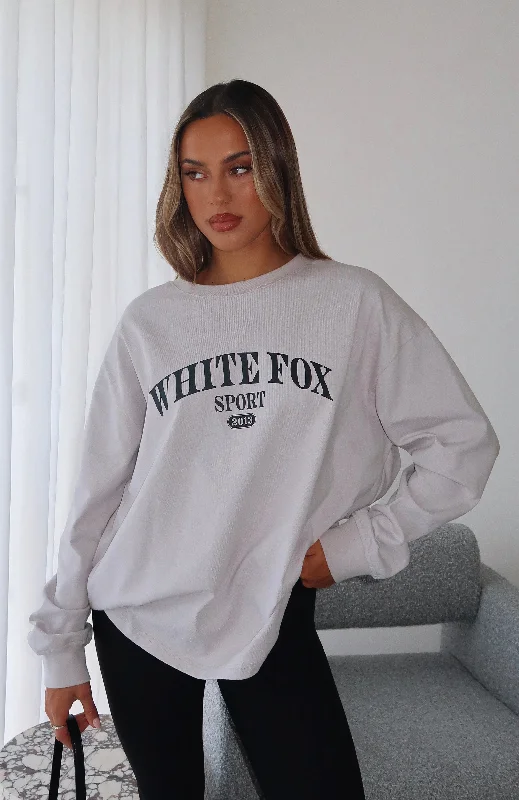 Stand With You Long Sleeve Oversized Tee Moon Laid - back Women's Style
