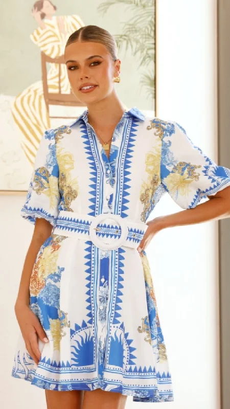 Sahar Mini Dress - Blue Doll performance
