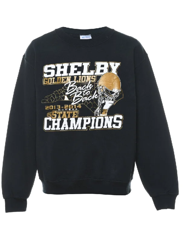 Shelby Golden Lions Black & Gold Printed Sweatshirt - S