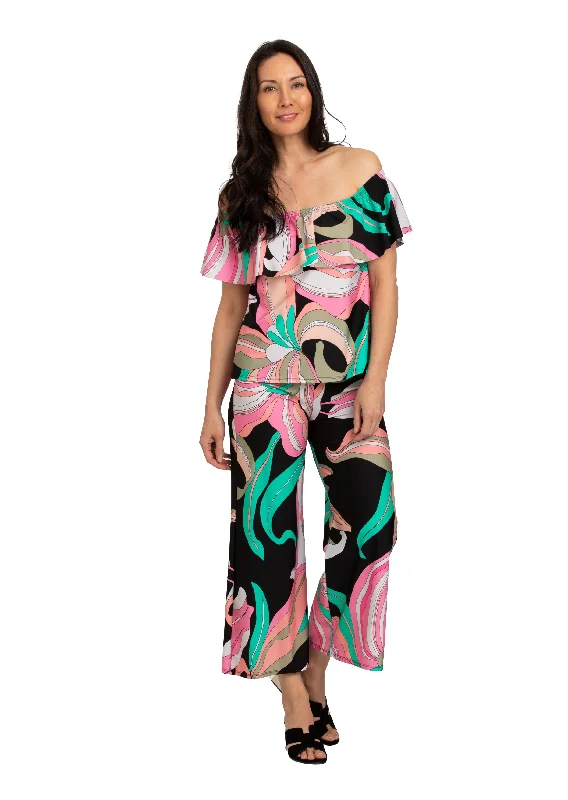 Rapallo Off-Shoulder Flounce Loose Fit Bandini (Style 188) Cool Women's Skate