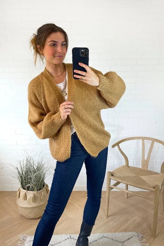 Noella - Fora Knit Cardigan - Camel Gym
