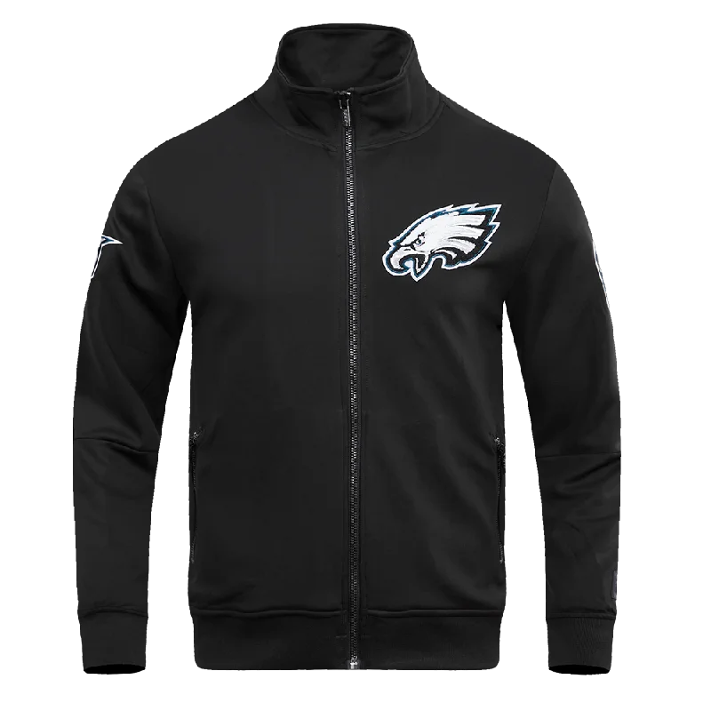 NFL PHILADELPHIA EAGLES PRO TEAM MEN'S TRACK JACKET (BLACK) Hip Women's Retro