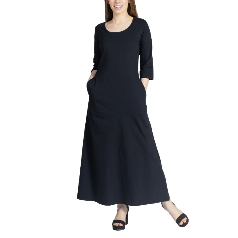 Onyx Slit Maxi Dress European