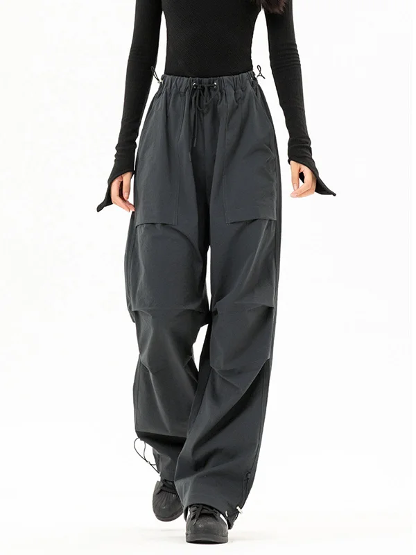 BerryBetty - Heartbreaker Drawstring Cargo Pants Sporty Women's Athleisure 