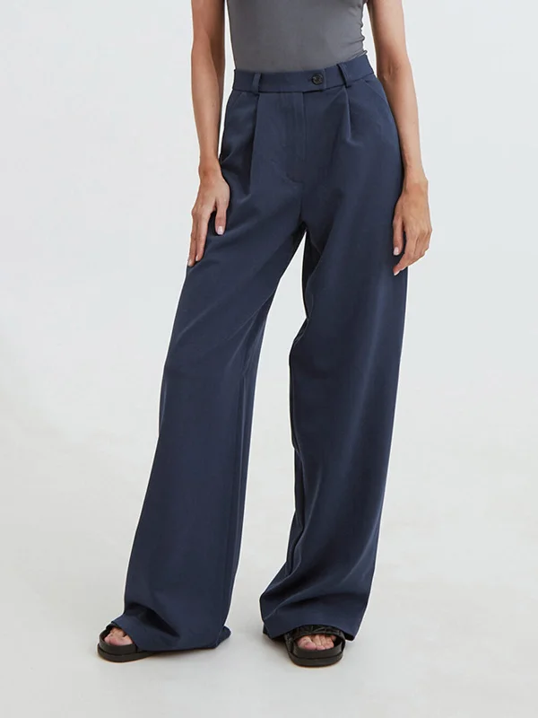 BerryBetty - Go Slow Wide Leg Pants Dynamic Women's High - energy