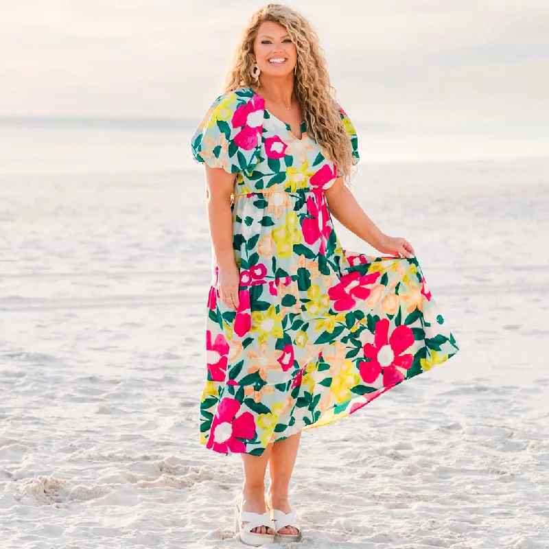 Summer Sunrise Dress, Mint Mix Classic Women's Tweed