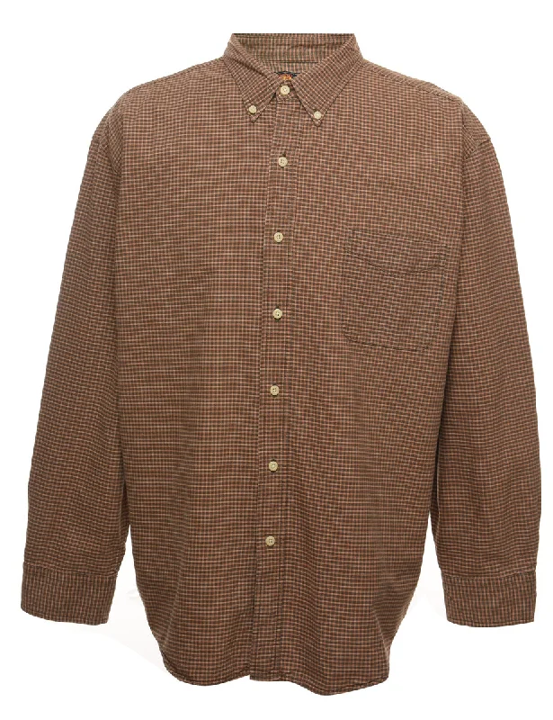 Classic Brown Flannel Shirt - XL Disco
