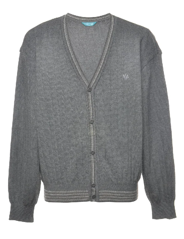 Classic Grey Cardigan - L Sporty Women's Athleisure 