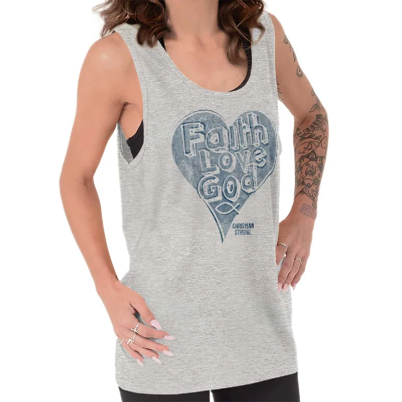 Faith Love God Tank Top Elegant Women's 