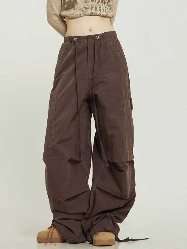 BerryBetty - Attention Seeker Pockets Cargo Pants Casual Women's Loose - fitting