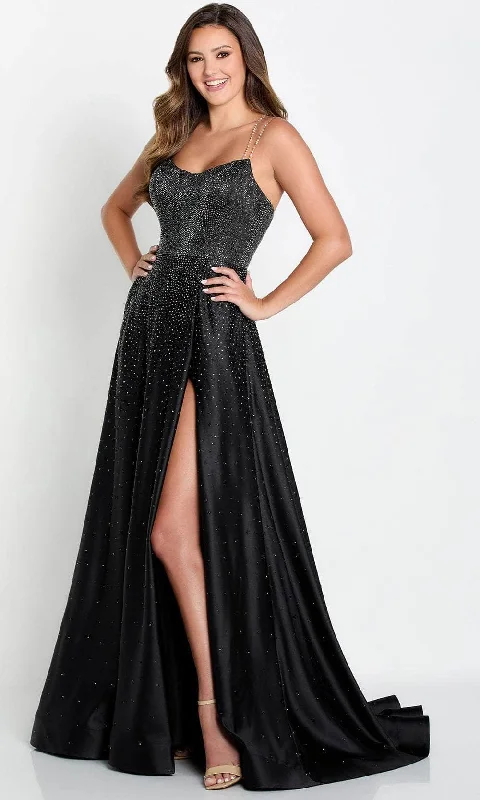 Ellie Wilde EW34128 - Beaded Satin A-Line Prom Dress Australian Beach