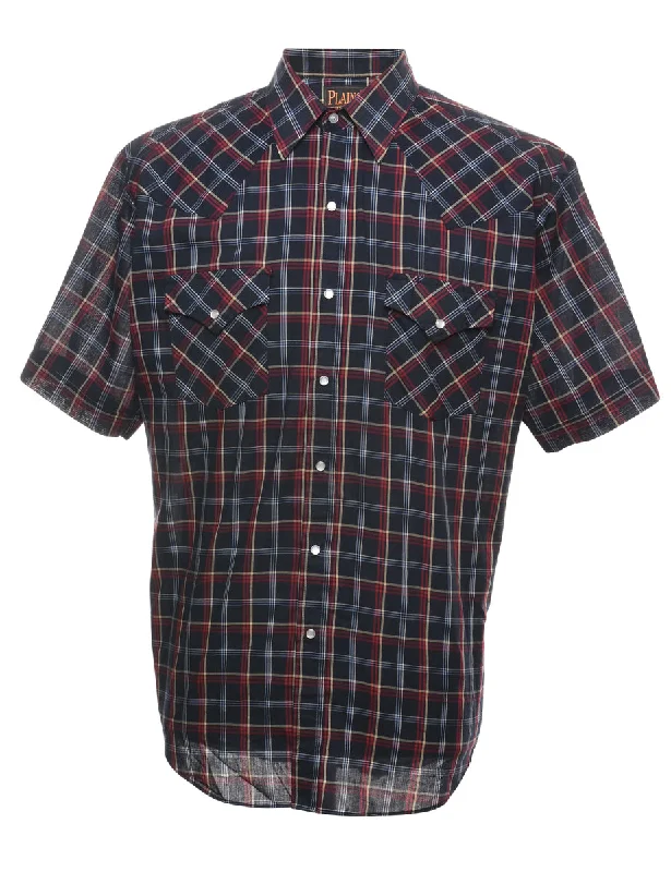 Checked Western Shirt - L Youthful Women's Pop