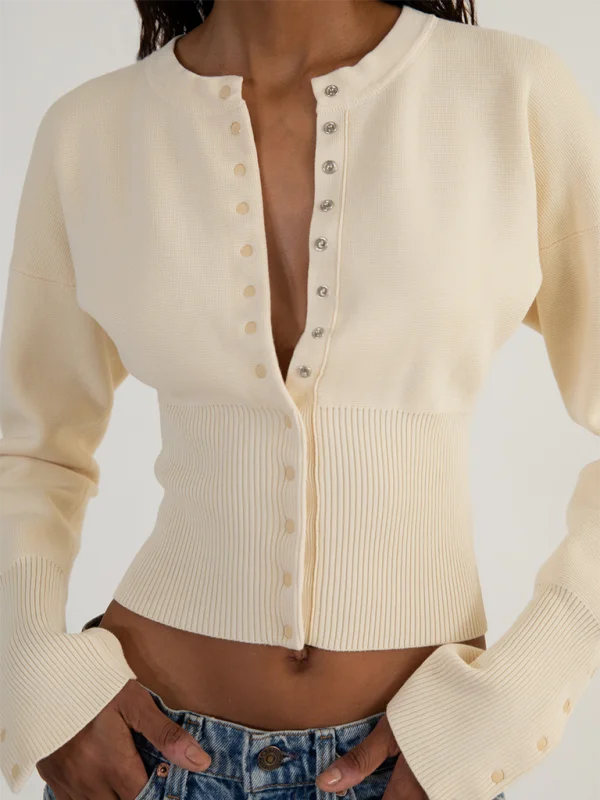 BerryBetty - New Women's Fit Sexy Cardigan Button Sweater Trendy Women's 