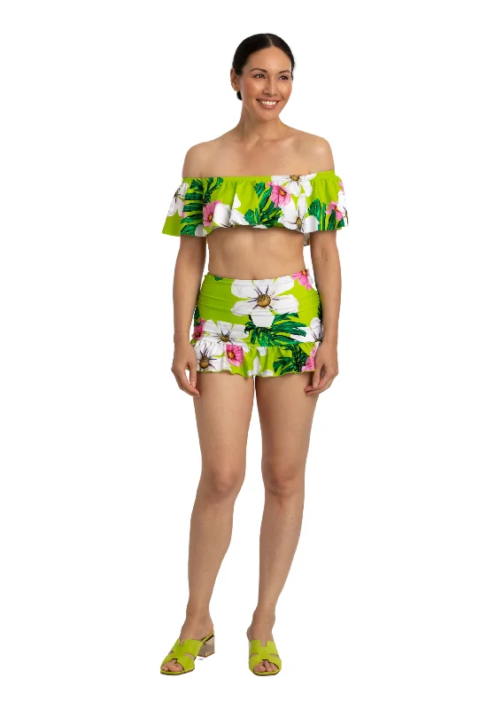 Bellagio Off Shoulder Print Flounce (BG-125) Business