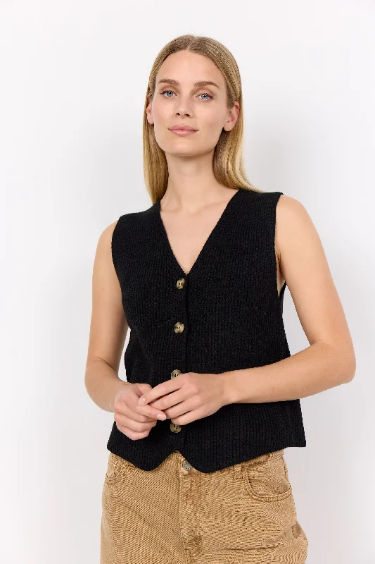 Ilia 1 Knit Vest - Black Australian Beach