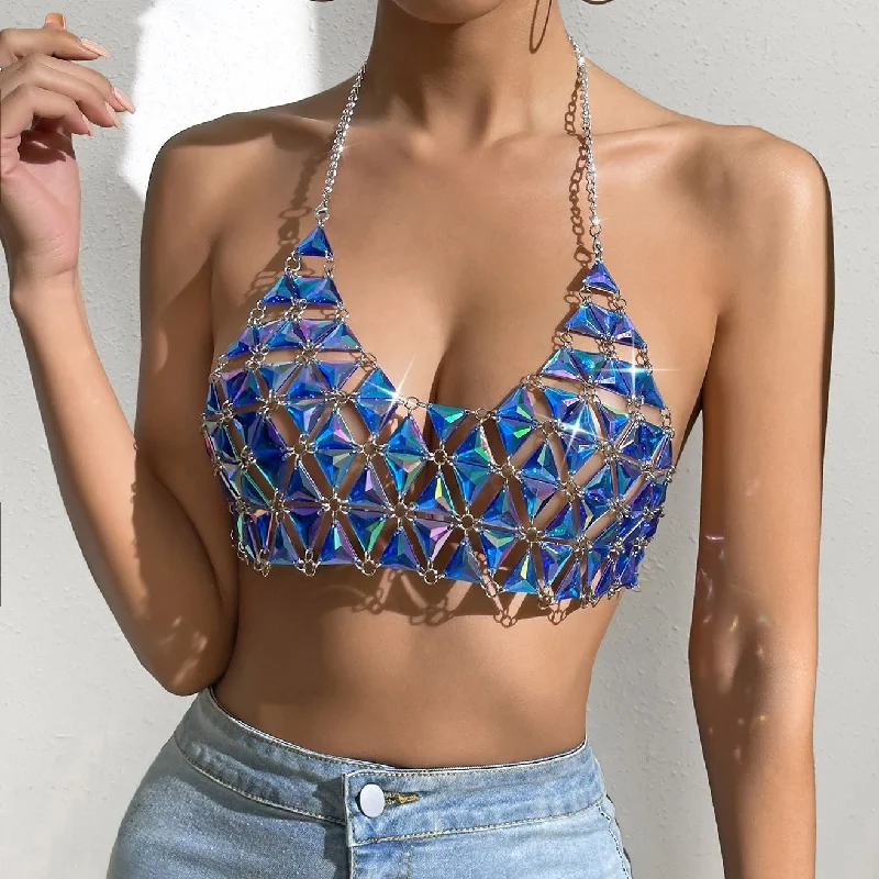 Sexy Jewel Chain Backless Slimming Camisole Wholesale Womens Tops Adventure