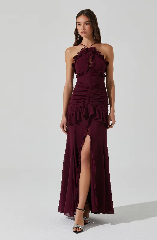 Sandora Ruffle Detail Maxi Dress Confident Women's Power