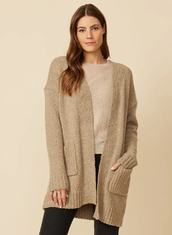 Napa Boucle Cardigan - Driftwood