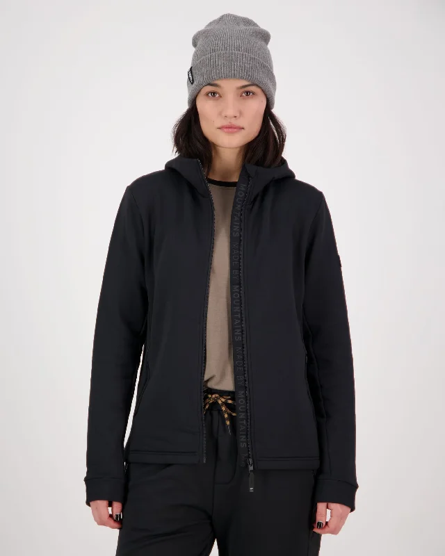 Arcadia Merino Fleece Hoody - Black Sophisticated Women's Tailored