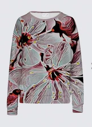 Floral Embosses: Pictorial Cherry Blossoms 01-03 Designer Mosa Sweatshirt Business