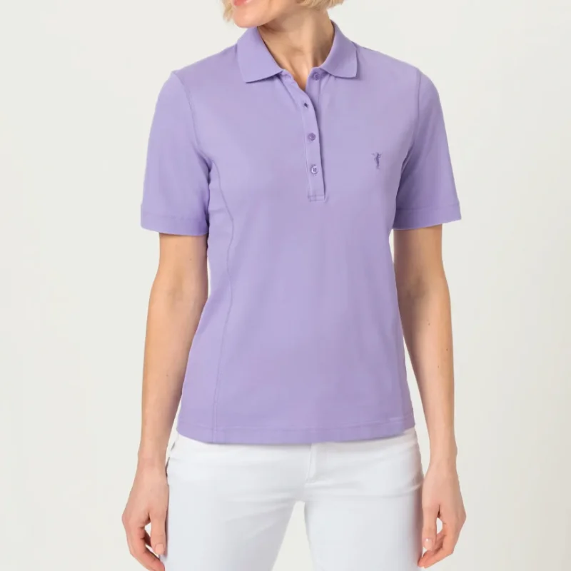 Golfino Martina S/S Polo - Lavender Sporty Women's Athleisure 