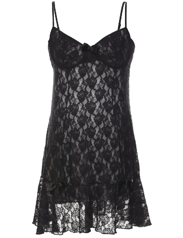 Classic Strappy Lace Slip Dress - L Refined Women's 
