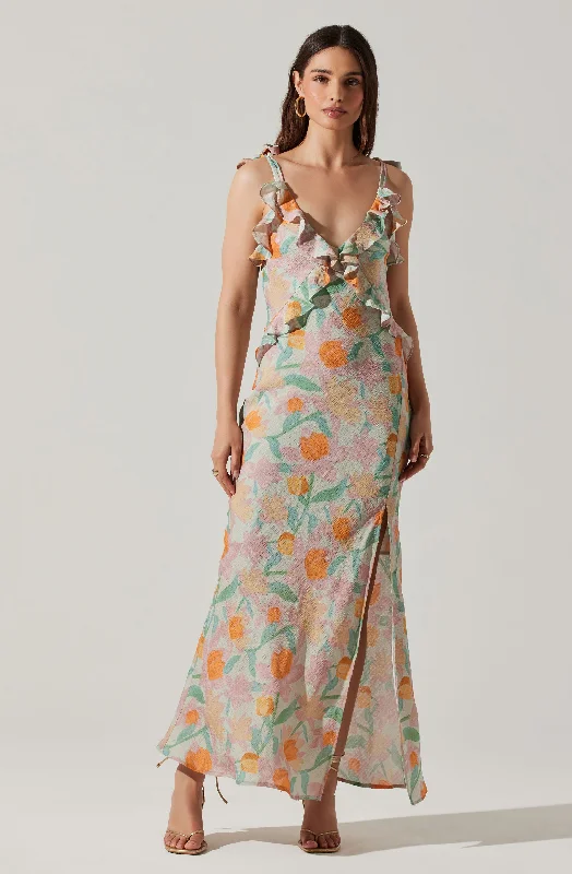Sorbae Floral Maxi Dress Bold Women's Animal Print