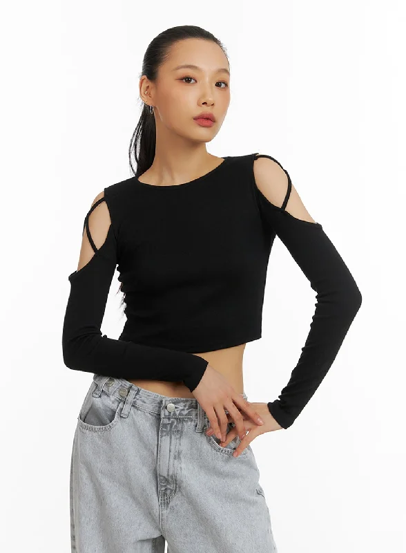 X-Strap Cut-Out Crop Top IA417 Country