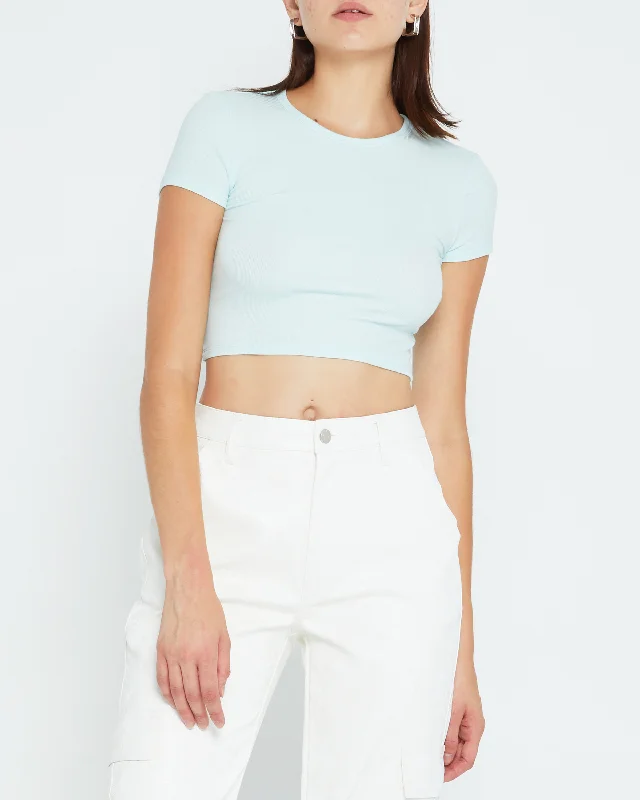 Sunny Day Cropped T-Shirt Youthful Women's Anime - inspired