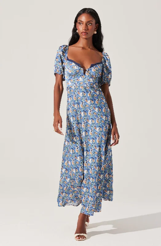 Sylvie Floral Bustier Maxi Dress Athletic Women's 
