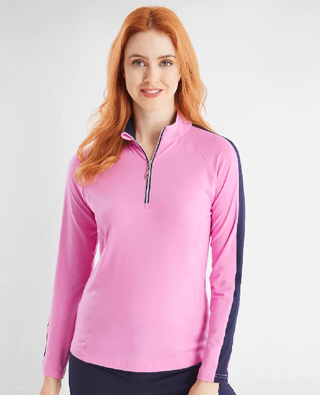 SIZE 20 - GREEN LAMB Kieley Zip Top 983 Bubble Gum/Navy Sporty Women's Athleisure 
